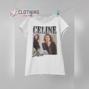 Vintage Celine Dion New Concert 2023 Shirt Celine Dion My Heart Will Go On Lyrics T Shirt 1