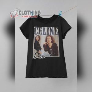 Vintage Celine Dion New Concert 2023 Shirt Celine Dion My Heart Will Go On Lyrics T Shirt 2