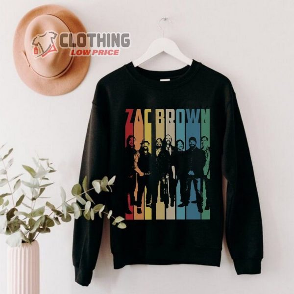 Vintage Retro Zac Brown Band From The Fire Tour T-Shirt, Zac Brown Country Music Band Shirt Sweatshirt Hoodie