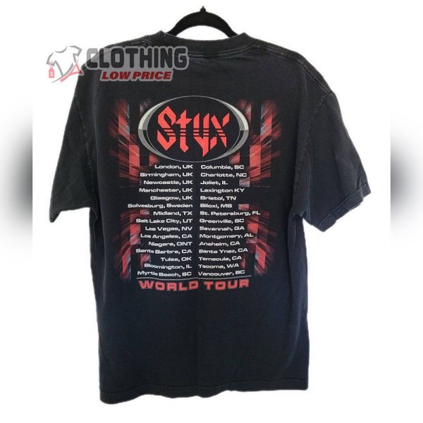 Vintage Styx World Tour Unisex T-Shirt, Styx Band New Song Shirt, Styx Band Shirt