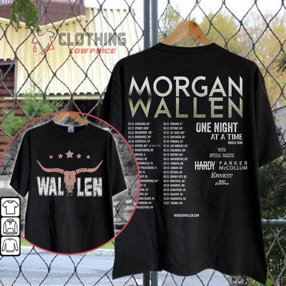 Morgan Wallen Shirt Western Wallen Bullhead Country Music - Anynee