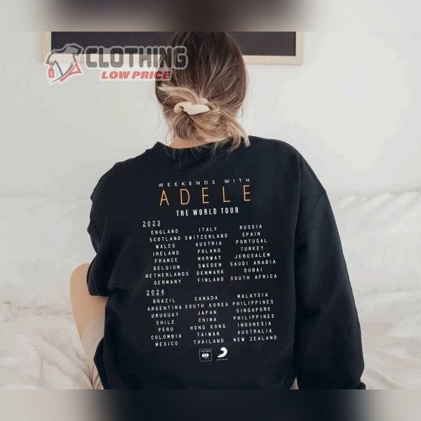 Adele Concert Weekend With 2023 Music Tour Shirt, Weekends With Adele The World Tour 2023 Merch, Adele Shirt, Adele Fan Gift, Adele Merch