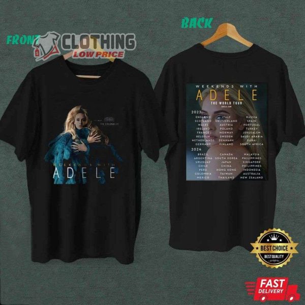Adele Tour 2023-2024 Weekends With Adele Merch Adele Las Vegas World Tour 2023 Shirt Weekends With Adele Tour Tickets T-Shirt