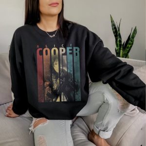 Alice Cooper 80s Retro Vintage T Shirt Alice Cooper Hit Songs Sweater 2023 Too Close For Comfort Tour Merch 2