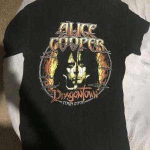 Alice Cooper Dragontown Tour 2001 Vintage T-Shirt, Alice Cooper Hit Songs Albums Tee, Alice Cooper Tour Merch