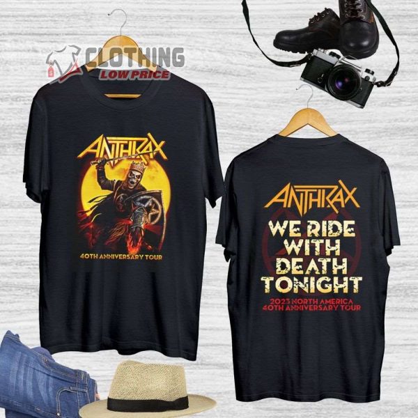 Anthrax We Ride With Death Tonight Merch Anthrax North American Tour 2023 Unisex T-Shirt