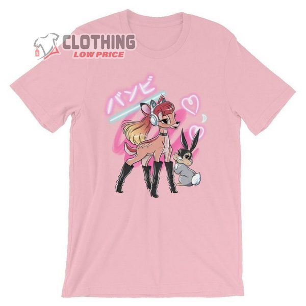 Ariana Grande And Bambi Unisex Short Sleeve Cotton Jersey Graphic T-Shirt, Ariana Grande 7 Rings Merch