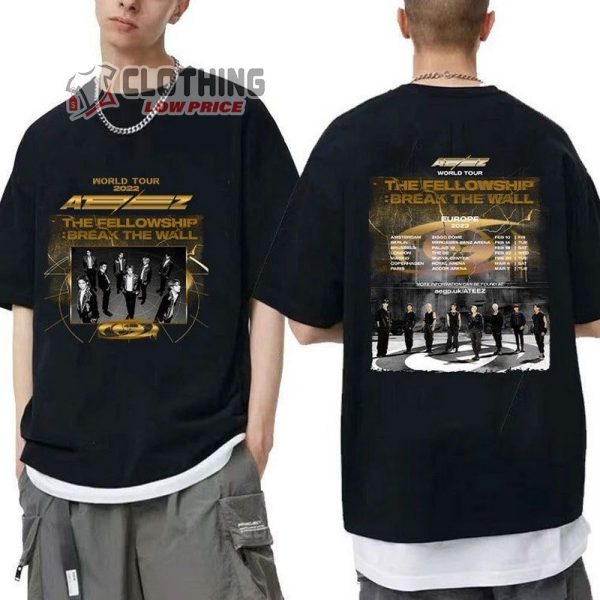 Ateez Break The Wall Tour 2023 Shirt, Ateez Fellowship World Tour Shirt, Ateez The Fellowship Break The Wall Word Tour T-Shirt, Ateez Fellowship Shirt