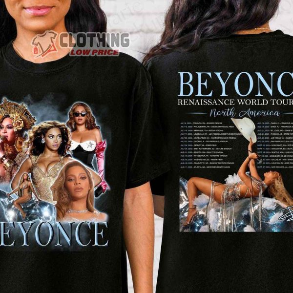 Beyonce Renaissance World Tour North American 2023 Merch Renaissance World Tour North American 2023 Shirt Beyonce Tour 2023 Dates T-Shirt