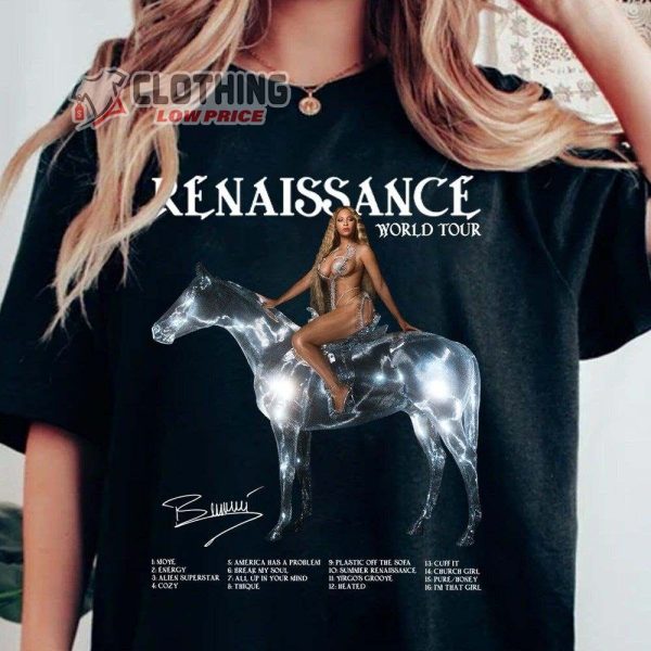 Beyonce Tour Renaissance Tour Merch Renaissance World Tour 2023 Signatures Shirt Beyonce Tour 2023 Setlist T-Shirt