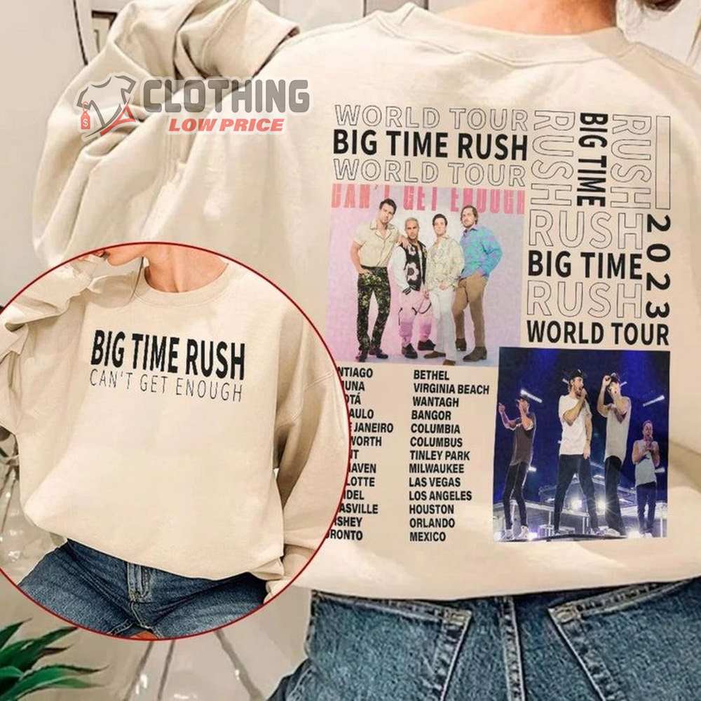 Big Time Rush Band Can'T Get Enough Tour 2023 Setlist Merch Big Time