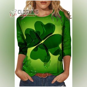 Blouse Shirt For Girls Fall Kaftan Comfort Colors Clothes Crew Neck Cotton Graphic St Patricks Day Blouse St Patricks Day Parade Saint Patricks Day Shirts 1