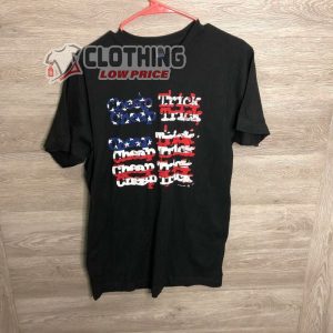 Cheap Trick Band American Flag T-Shirt, Cheap Trick Rod Stewart Tour 2023 Dates Hoodie Merch