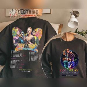 Coldplay 2023 Tour Dates Shirt, Coldplay Music Of The Spheres Tour Shirt, Coldplay World Tour Shirt, Coldplay Tour 2023 Sweatshirt, Coldplay Europe Tour Shirt