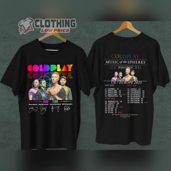 Coldplay World Tour 2023 Sweatshirt, Coldplay Uk-Europe 2023 Tour Merch, Coldplay Fan Merch, Coldplay Music Tee