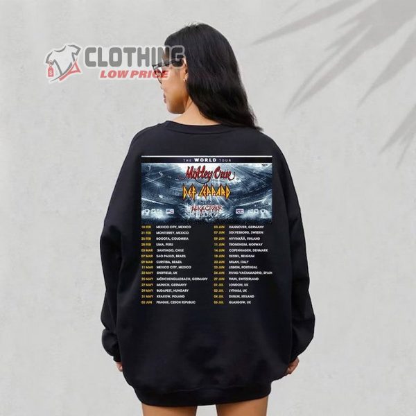 Def Leppard & Motley Crue World Tour 2023 Concert TShirt, Def Leppard Shirt, Def Leppard Vintage Shirt, Def Leppard Tour Shirt