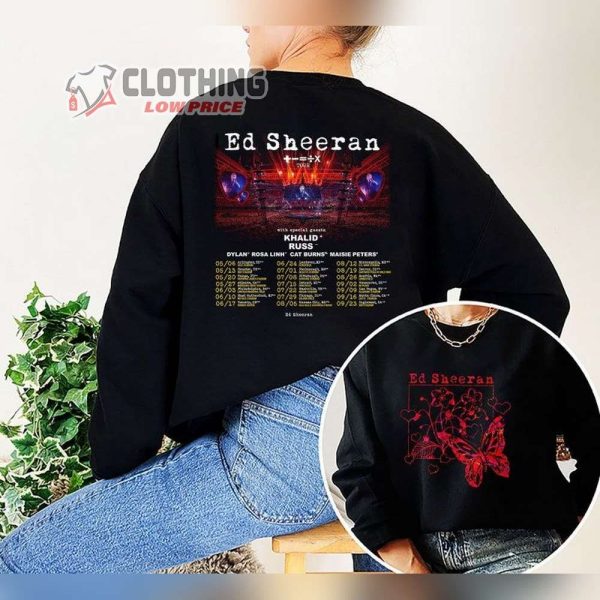 Ed Sheeran Tour Dates 2023 Sweatshirt, Ed Sheeran New Concert Shirt, Ed Sheeran 2023 Music Tour T-Shirt, Sheeran Music Tour 2023 Shirt