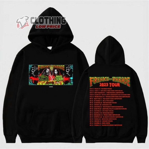 Freaks On Parade Tour 2023 Merch Rob Zombie 2023 Shirt Rob Zombie & Alice Cooper Freaks On Parade Tour 2023 Tickets T-Shirt