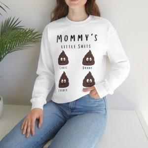 Funny Mom Sweat Shirt Mothers Day Family Funny Gift Little Shits Kids Design For Mommy 2023 Gift Mothers Day Uk 2023 Merch Shits 1