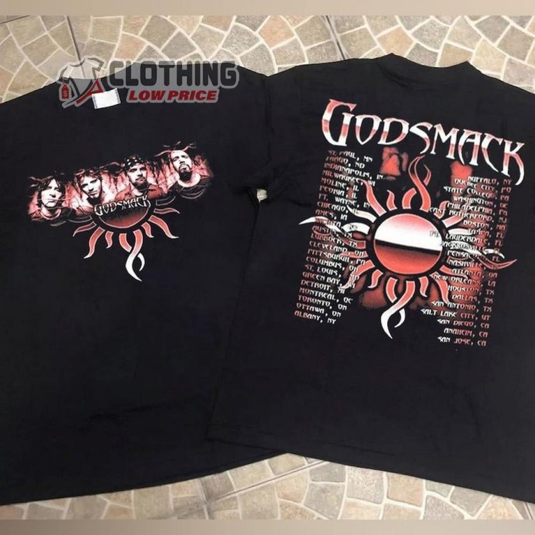 Godsmack Tshirt Godsmack Rock Band Tour Concert Tshirt, Godsmack Tour