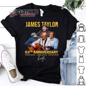 James Taylor 53th Anniversary 1966-2019 Signature T- Shirt, James Taylor T- Shirt, James Taylor Las Vegas 2023 Gift For Fan
