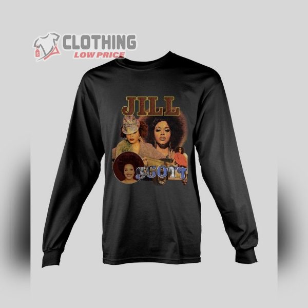 Jill Scott Long Sleeve T-Shirt – Jill Scott Vintage Style Tee – Concert Merch – Vntg Raptee