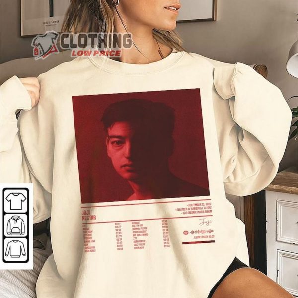 Joji Nectar Album Tracklist Shirt, Joji Nectar Tee, Vintage Album Retro Graphic Fan Gifts Unisex Tee Sweatshirt