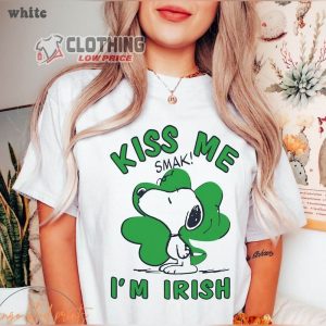 Kiss Me IM Irish T Shirt Snoopy St PattyS Day Shirt Charlie Brown Shirt Snoopy Feeling Luck St PatrickS Day Tshirt 2