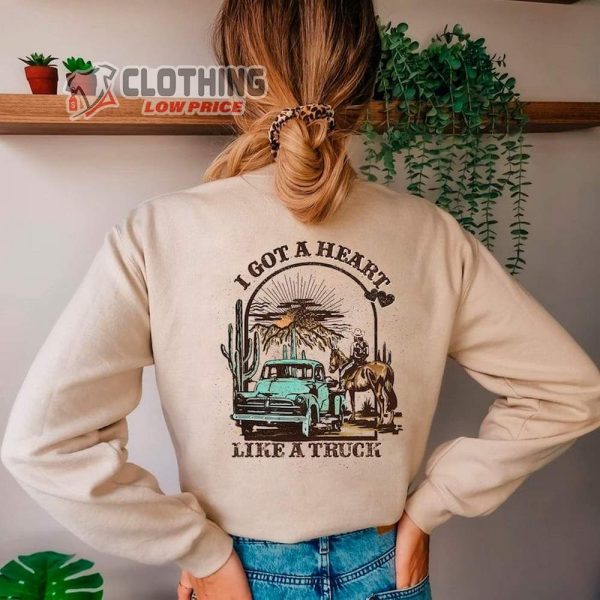 Lainey Wilson Heart Like A Truck Sweatshirt, Lainey Wilson Country Music Shirt Western Sweatshirt