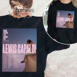 Lewis Capaldi Singer Concert Tour 2023 Merch Lewis Capaldi Broken By Desire To Be Heavenly Sent UK 2023 T-Shirt