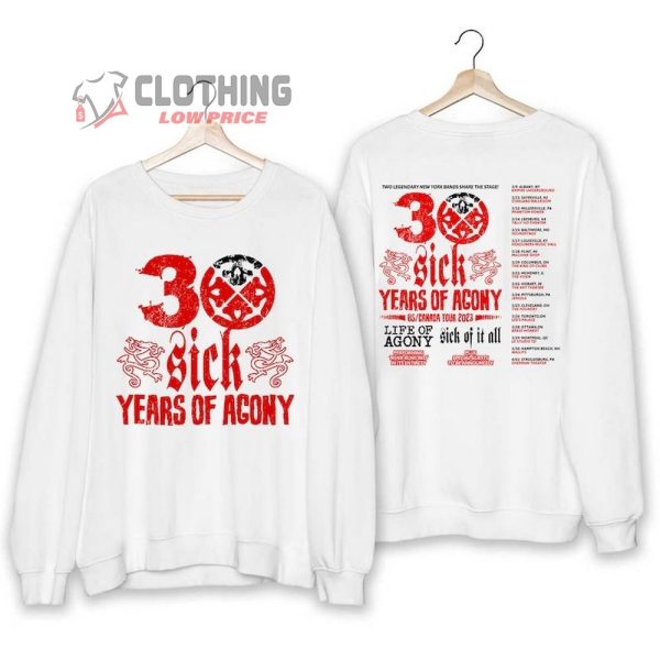 Life Of Agony 2023 Tour Dates Shirt, Life Of Agony Tour 2023 Shirt, Life Of Agony Vintage Sweatshirt, Life Of Agony 2023 Concert Merch