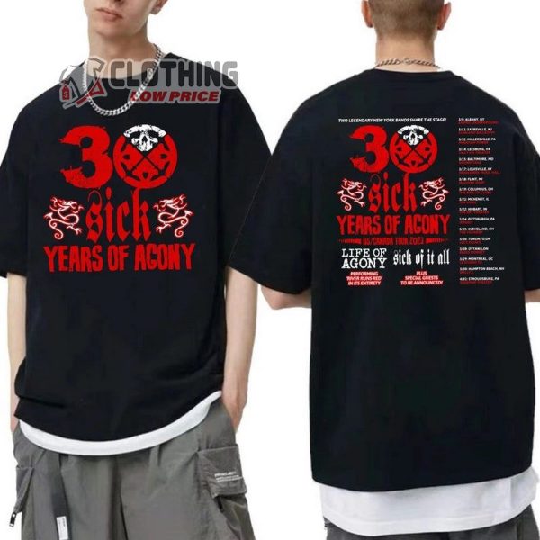 Life Of Agony 2023 Tour Dates Shirt, Life Of Agony Tour 2023 Shirt, Life Of Agony Vintage Sweatshirt, Life Of Agony 2023 Concert Merch