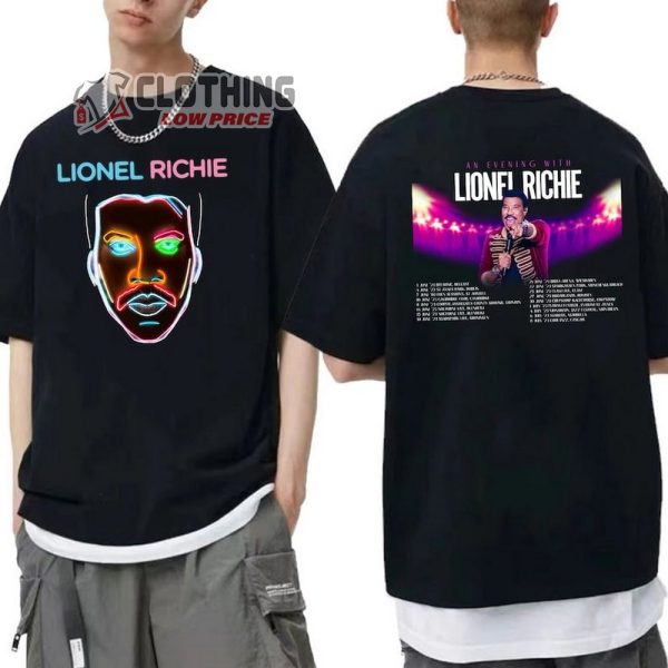 Lionel Richie Tour Dates 2023 Shirt, An Evening With Lionel Richie Concert 2023 Shirt, Lionel Richie Music Shirt, Lionel Richie 2023 Tee