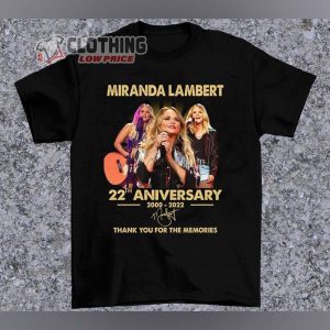 Miranda Lambert 22 Years Anniversary Gift For Fans T- Shirt, Miranda Lambert Concert 2023 T- Shirt, Miranda Lambert Vegas Tickets T- Shirt