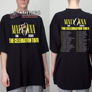 Madonna Four Decades The Celebration Merch Madonna Tour 2023 Shirt Madonna Queen Of Pop Celebration Tour 2023 T Shirt