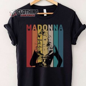 Madonna Retro Vintage Merch Madonna Four Decades Shirt The Celebration Tour Dates 2023 Shirt Madonna Queen Of Pop Tour 2023 T Shirt