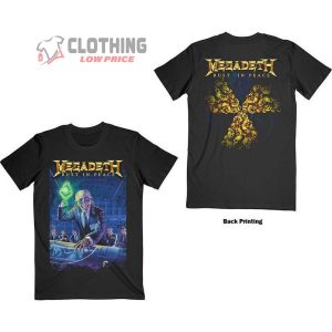 Megadeth Adult Rust In Peace 30th Anniversary T- Shirt, Megadeth Killing Time T- Shirt, Megadeth Five Finger Death Punch Merch