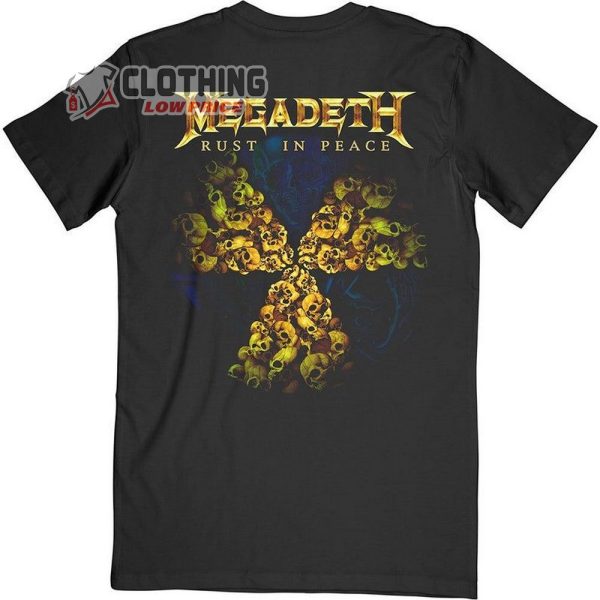 Megadeth Adult Rust In Peace 30th Anniversary T- Shirt, Megadeth Killing Time T- Shirt, Megadeth Five Finger Death Punch Merch