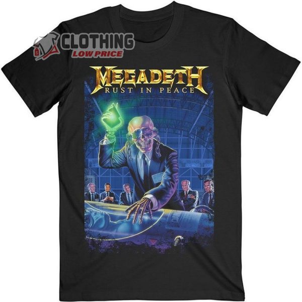 Megadeth Adult Rust In Peace 30th Anniversary T- Shirt, Megadeth Killing Time T- Shirt, Megadeth Five Finger Death Punch Merch