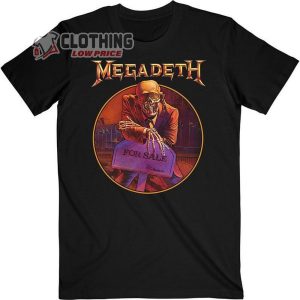 Megadeth Adult T-shirt, Peace Sells Track List Megadeth T- Shirt, Official Licensed Design Megadeth Funko Pop T- Shirt