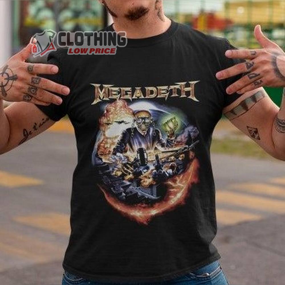Megadeth Shirt Metal Band Shirt, Megadeth Funko Pop Shirt, Finger Death Punch Megadeth Tour Shirt ClothingLowPrice