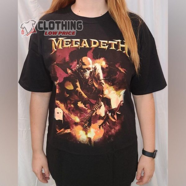 Megadeth Smash Guitar Vintage Style Band Tee, Five Finger Death Punch Megadeth Tour T- Shirt, Megadeth Peace Sells T- Shirt