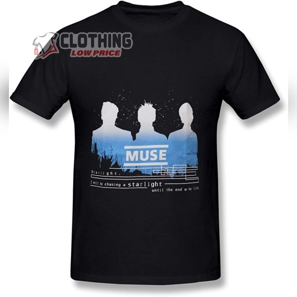 Muse Albums Merch, Muse Tour Setlist Shirt, Muse Concert T-Shirt, Muse Music Band Tee