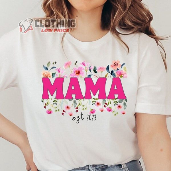 Pink Flower Mama T- Shirt, Mothers Day Greetings T- Shirt, Law And Order Mothers Day T- Shirt, National Hockey Mom Day 2023 Gifr Shirt