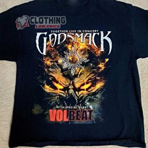 Rare Godsmack And Volbeat 2019 Tour Shirt, Godsmack Shirt Fan Gifts, Godsmack Vintage Shirt, Godsmack 2023 Tour Dates Shirt