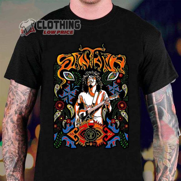 Santana Tour 2023 Europe Shirt, Best Of Guitarist Legend Carlos Santana Popular Hoodie, Santana Guitar Solo Sweatshirt