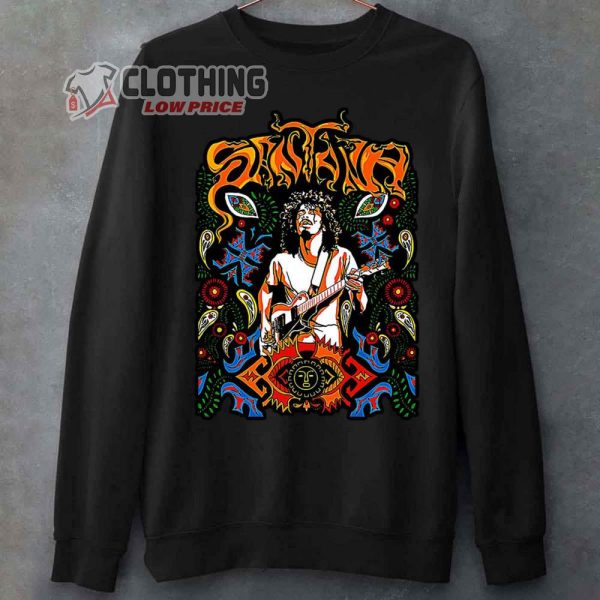 Santana Tour 2023 Europe Shirt, Best Of Guitarist Legend Carlos Santana Popular Hoodie, Santana Guitar Solo Sweatshirt