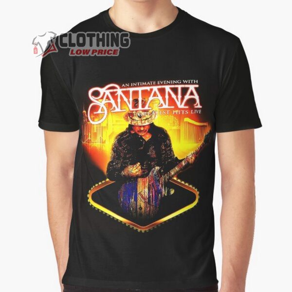 Santana Tour 2023 Europe Shirt, Santana Concert 2023 Gift For Fan, Santana Concert Schedule Shirt
