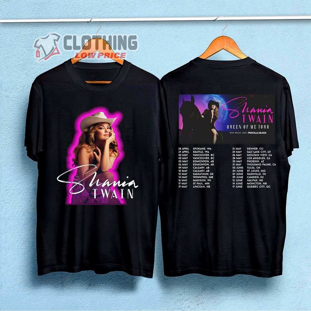 Shania Twain Queen Of Me Tour 2023 Setlist Merch Shania Twain Queen Of ...