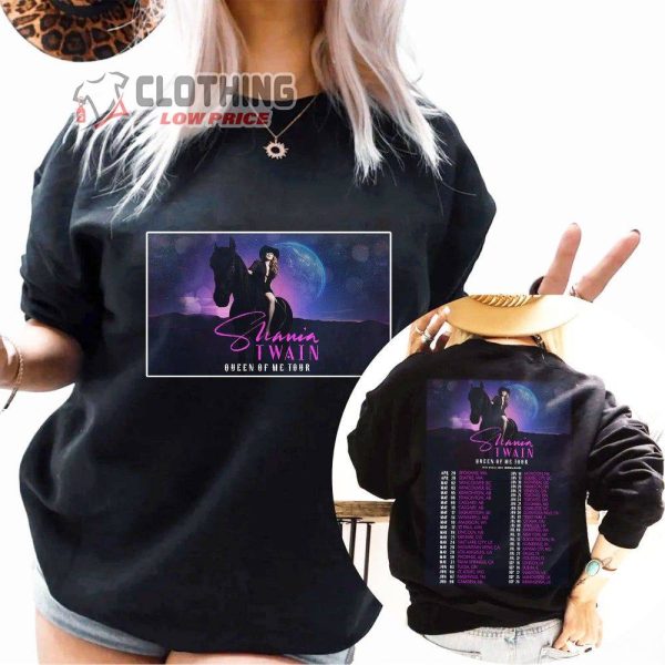 Shania Twain Tour 2023 With Dates Merch Queen Of Me Tour 2023 Shania Twain Setlist T-Shirt